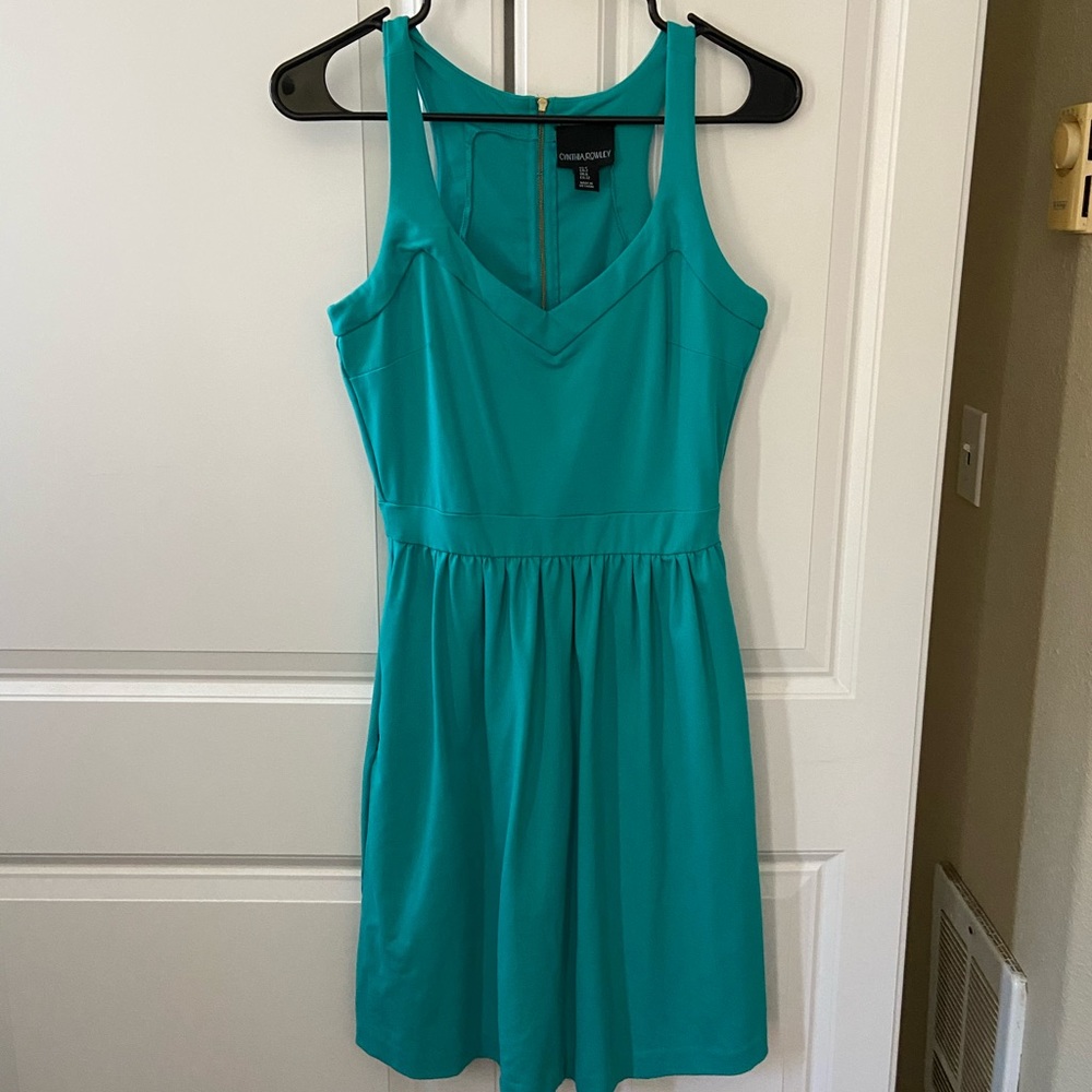 2 Cynthia Rowley Mini Dress Sleeveless TEAL  tank